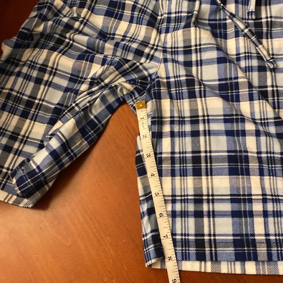 Chaps Men’s Flannel Shorts Blue Plaid Small - Picture 7 of 8